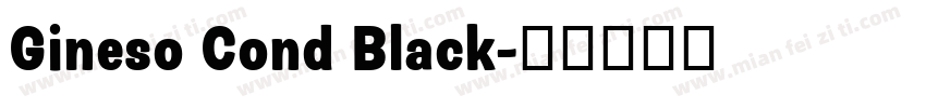 Gineso Cond Black字体转换